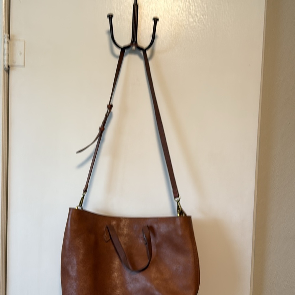 Madewell Transport Brown Leather Tote - Picture 8 of 11